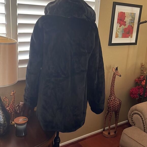 Dennis by Dennis Basso Reversible Faux Fur Coat, SZ XS - Picture 7 of 12